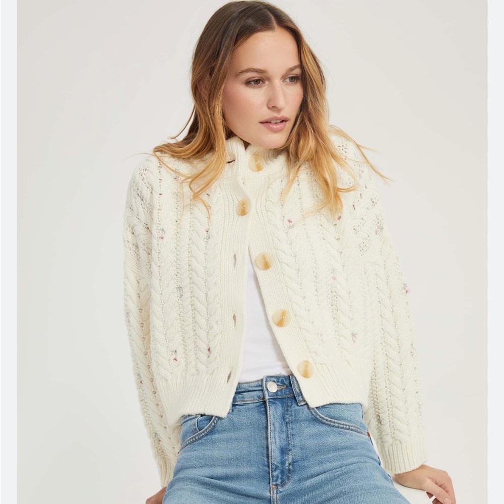 Something Navy chunky knit cardigan